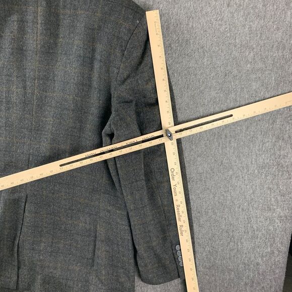 Brooks Brothers Blazer Jacket Mens 44 LG Camelhair Sport‎ Coat Window Pane - Picture 11 of 15